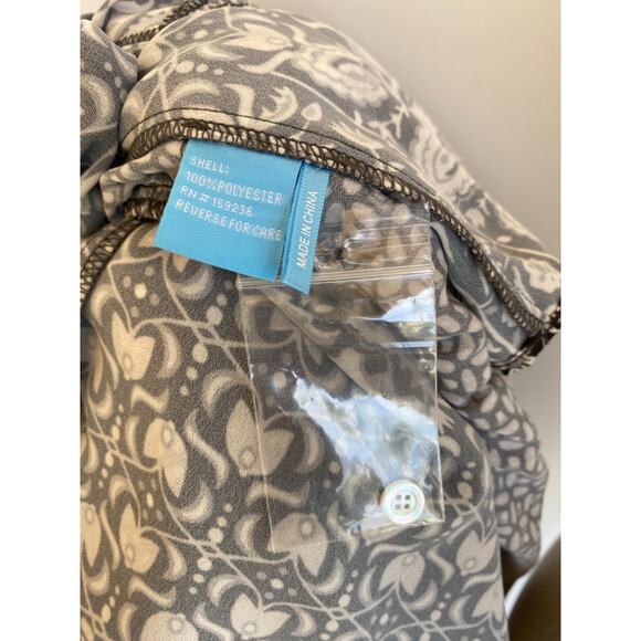 J.McLaughlin Womens Dress Gray Floral Tiered Peasant Bohemian Cottagecore sz M - Picture 12 of 12